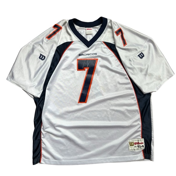 Vintage 90s Wilson - Denver Broncos John Elway #7 NFL Jersey - White XXL - Picture 5 of 9